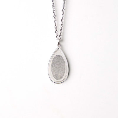 Teardrop Fingerprint Pendant - Two Rivers