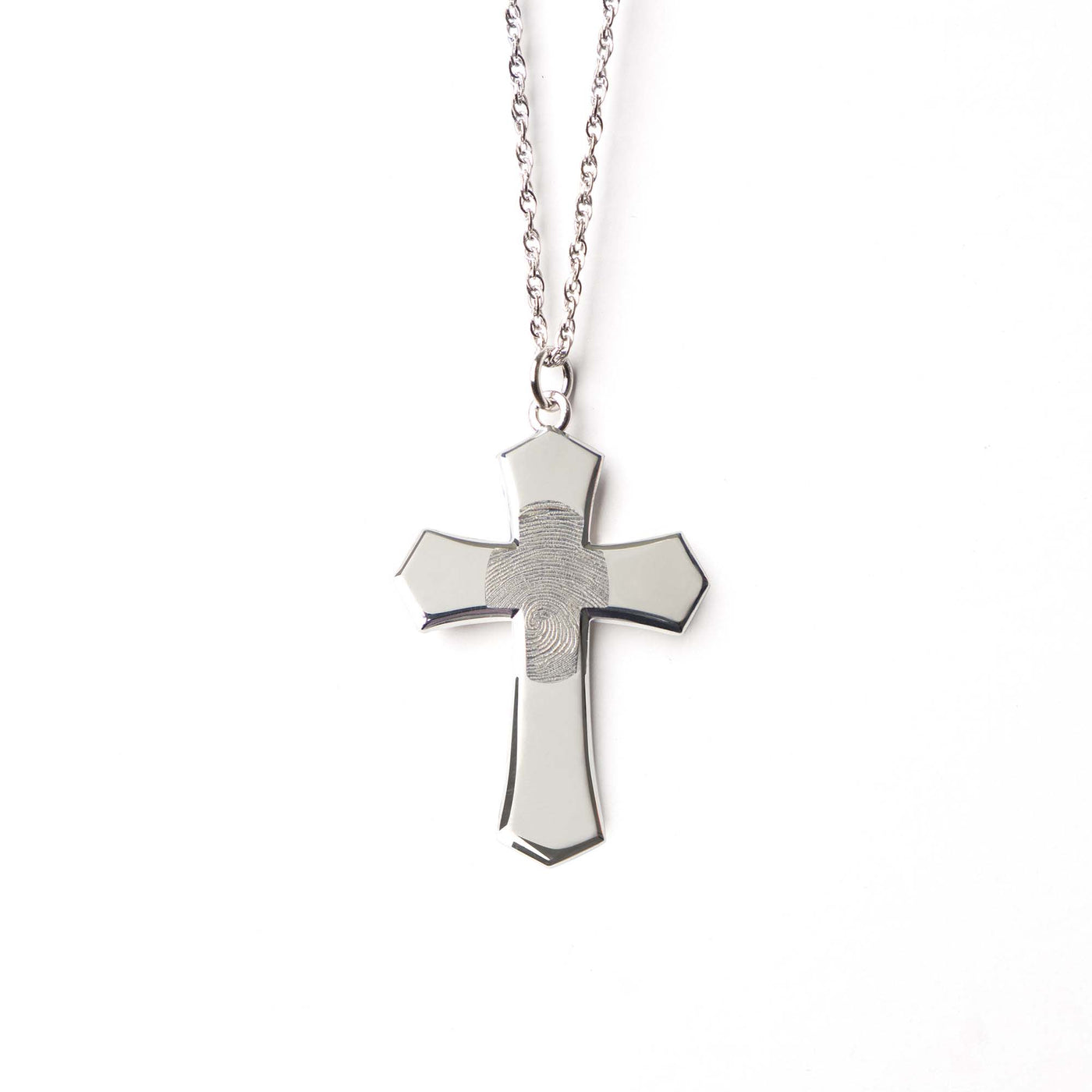 Cross Fingerprint Pendant - Two Rivers