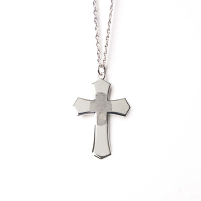 Cross Fingerprint Pendant - Two Rivers